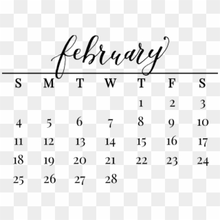 Calendar February Time - February Calender Png, Transparent Png