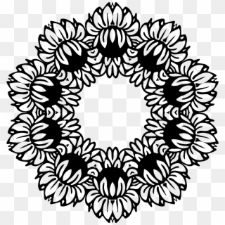 Transparent Doily Clipart Free - Round Floral Cliparts Png, Png Download