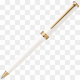 Montblanc Pix Gold-coated White Ballpoint Pen - Instrumente De Scris, HD Png Download