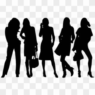 Group Of Women Silhouette Png, Transparent Png