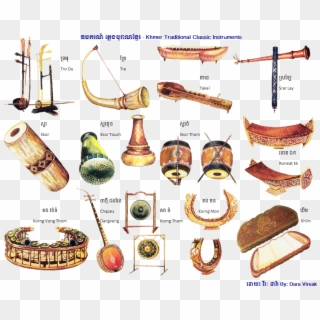 Cambodian Musical Instruments, HD Png Download