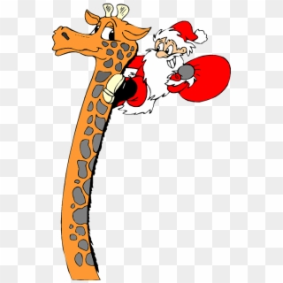 Holiday Christmas Clip Art Giraffe Funny Ts Transparent - Christmas Day, HD Png Download