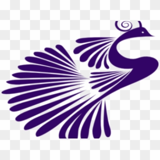 Peacock Clipart Purple - Peacock Silhouette, HD Png Download
