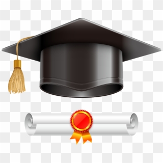 Graduation Hat And Scroll, HD Png Download