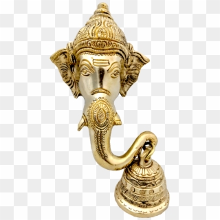 Indian Brass Handicraft Ganesh Bell - Statue, HD Png Download
