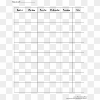 Weekly Schedule Template Pdf, HD Png Download