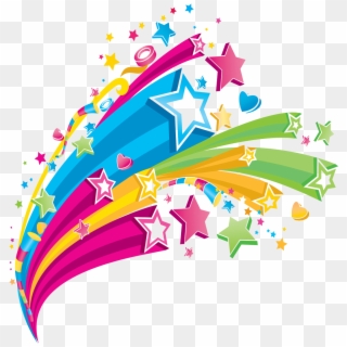 Creative Clipart Rainbow Hand - Clip Art Shooting Stars, HD Png Download