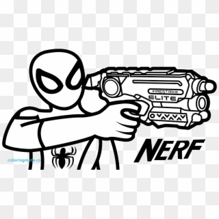 Nerf Gun Crafty Coloring Pages Creative Design Unique - Nerf War Coloring Pages, HD Png Download