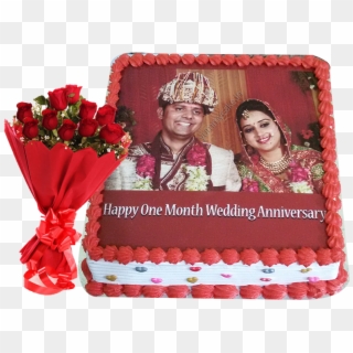 Happy 1st Wedding Anniversary Cake , Png Download - First Marriage Anniversary Cake, Transparent Png
