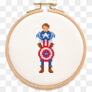 Superhero Collection - Cross-stitch - Captain America Cross Stitch, HD Png Download
