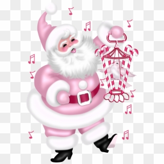 Pink Clipart Xmas - Santa Claus Color Rosa, HD Png Download