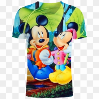 Anime Mickey Minnie Mouse 3d T-shirt - Cell Phone Wallpaper Disney Theme, HD Png Download