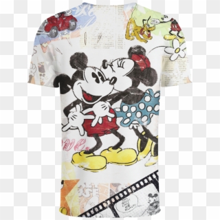 Anime Mickey Minnie Mouse 3d T-shirt - Mickey E Minnie Vintage, HD Png Download