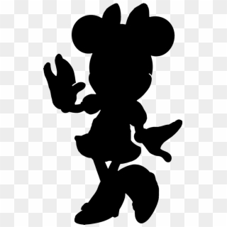Minnie Minnie Mouse Mickey Mouse Cinderella Watercolor - Black Minnie Mouse Silhouette, HD Png Download