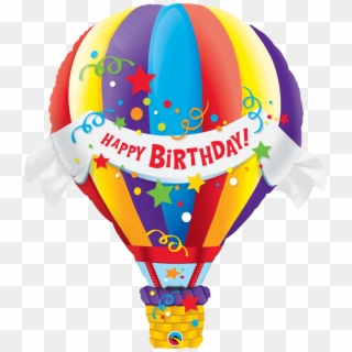 Birthday Hot Air Balloon - Hot Air Balloon Helium Balloon, HD Png Download