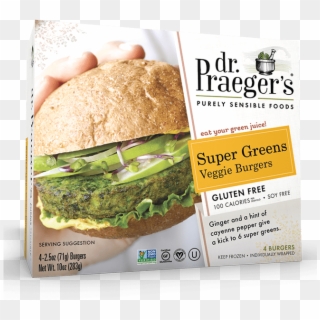 Praeger S Super Greens Veggie Burgers - Dr Praeger's Kale Burgers, HD Png Download