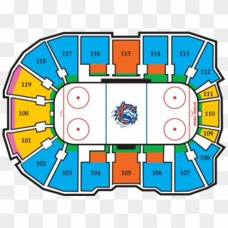 1819 Seating Map Big - Webster Bank Arena Seating Chart Sound Tigers, HD Png Download