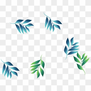 #ftestickers #watercolor #leaves #blue #green - Blue Watercolor Leaves Png, Transparent Png