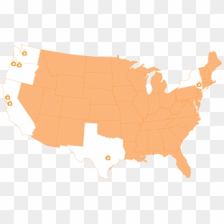 Next Level Burger Locations Map - Red And Blue States 2020, HD Png Download