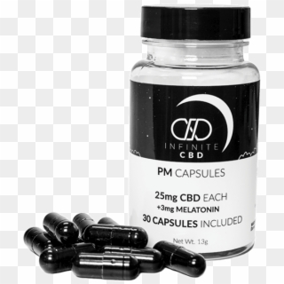 P - M - Capsules - Melatonin Capsule Black, HD Png Download
