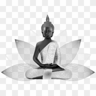And On United Altered Lotus Buddhist States Clipart - White Buddha White Background, HD Png Download