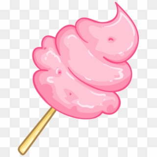 Cotton Candy Lollipop Sugar Clip Art - Cotton Candy Clipart, HD Png Download