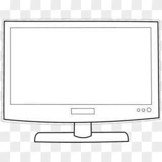 Tv Big Screen Clip Art Cliparts Clipart Of Television - Tv Clipart Black And White, HD Png Download