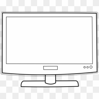 White Tv Screen Png Clipart , Png Download - Tv Clipart Black And White, Transparent Png