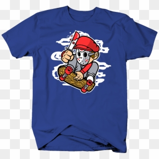 Mario Riding Skateboard With Bloody Sword Video Game - Boss T Shirts Animal, HD Png Download
