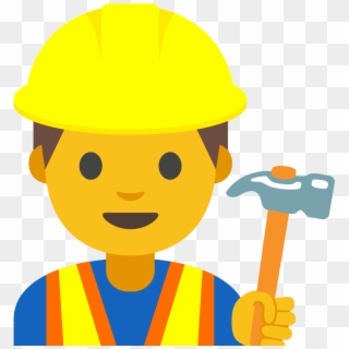 File - Emoji U1f477 - Svg - Emoji Constructor - Construction Worker Emoji Png, Transparent Png