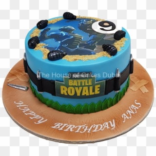 Fortnite And Battle Royale Cake - Fortnite Cake Battle Royale, HD Png Download