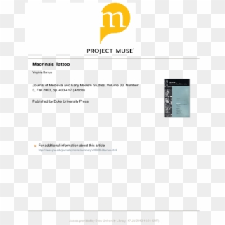 Project Muse, HD Png Download