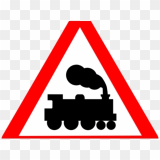 Unmanned Railway Crossing Sign, HD Png Download