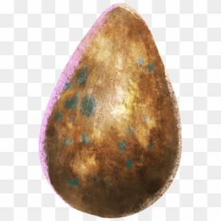A Lumpy, Brown Egg With Green Speckles - Egg, HD Png Download