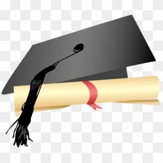 Graduation Cap And Diploma - Cap And Gown Png, Transparent Png