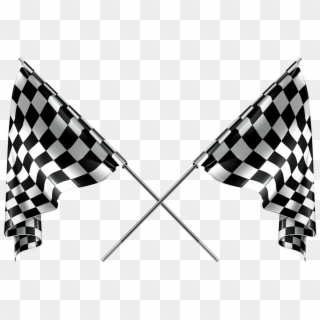 Race Clipart Finish Line Track - Racing Checkered Flag Png, Transparent Png