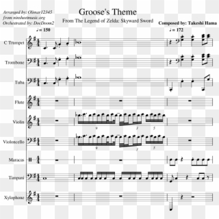 Groose S Theme Sheet Music Composed By Composed By, HD Png Download