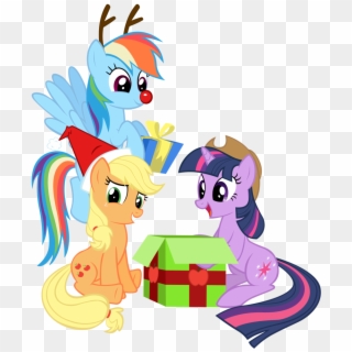 Accessory Swap, Applejack, Artist - Clipart My Little Pony Christmas, HD Png Download