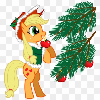 Decorating With Applejack - My Little Pony Christmas Applejack, HD Png Download
