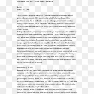 Essay Pancasila Sebagai Etika Politik - Rehearsal For A Play, HD Png Download