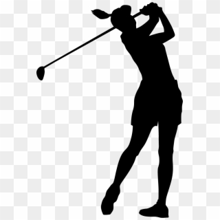 Golf Academy Of America Woman Clip Art - Female Golfer Silhouette Png, Transparent Png