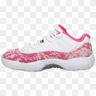 Wmns Air Jordan 11 Retro Low White - Jordan 11 Pink Snakeskin Outfit, HD Png Download