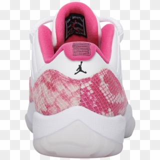 Wmns Air Jordan 11 Retro Low White - Jordan 11 Pink Snakeskin Back, HD Png Download