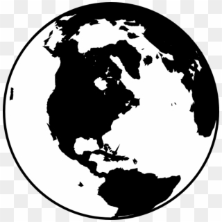 Black And White Globe Clipart, HD Png Download