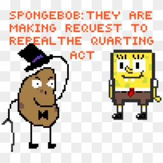 Transparent Potatoe Clipart - Spongebob And Patrick Pixel Art, HD Png Download