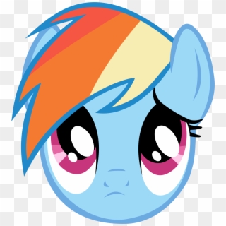 Disappointed Dashie By Sp1tf1re42 Disappointed Dashie - Rainbow Dash Face, HD Png Download