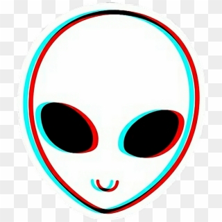 Alien Aliens Glitch Glitchy Red White Blue Tricky - Alien Glitch Png, Transparent Png