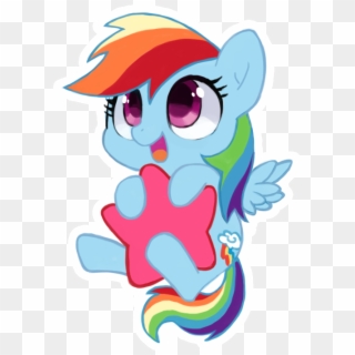 Rainbow Dash Wallpaper Entitled Rainbow Dash - My Little Pony Rainbow Dash Kawaii, HD Png Download