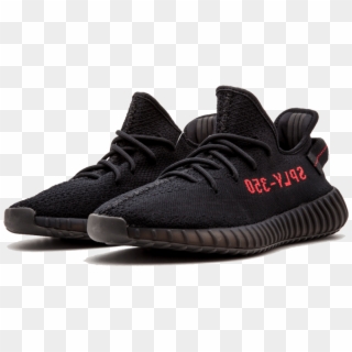Yeezy Boost 350 V2 Bred - Yeezy Black And Red, HD Png Download