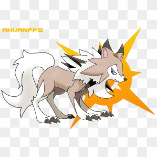 Lycanroc Midday Form - Cartoon, HD Png Download